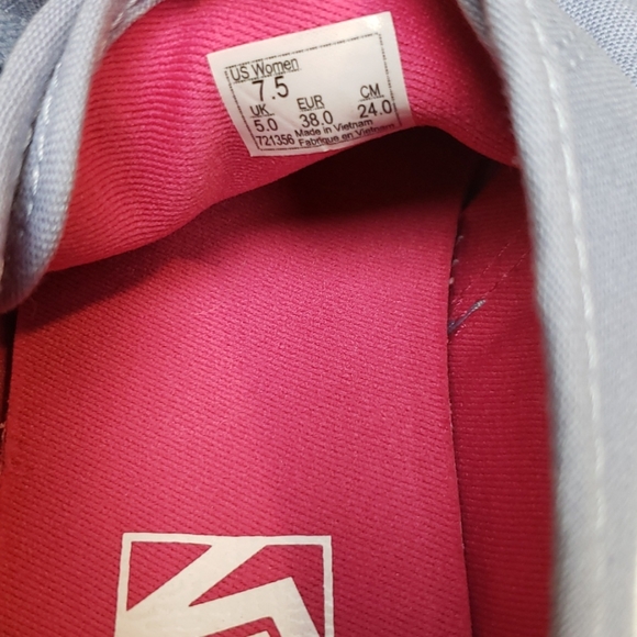 Vans Light Blue Women's Size 7.5 Worn Once - Picture 5 of 6